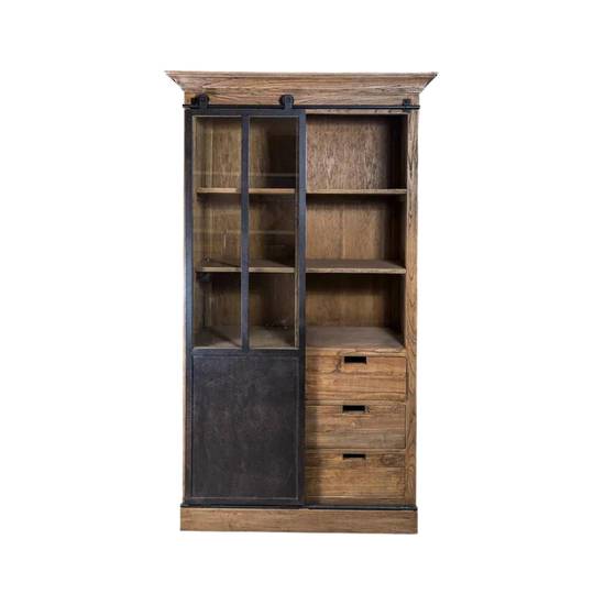 Sliding Door Reclaimed Elm Cabinet Single